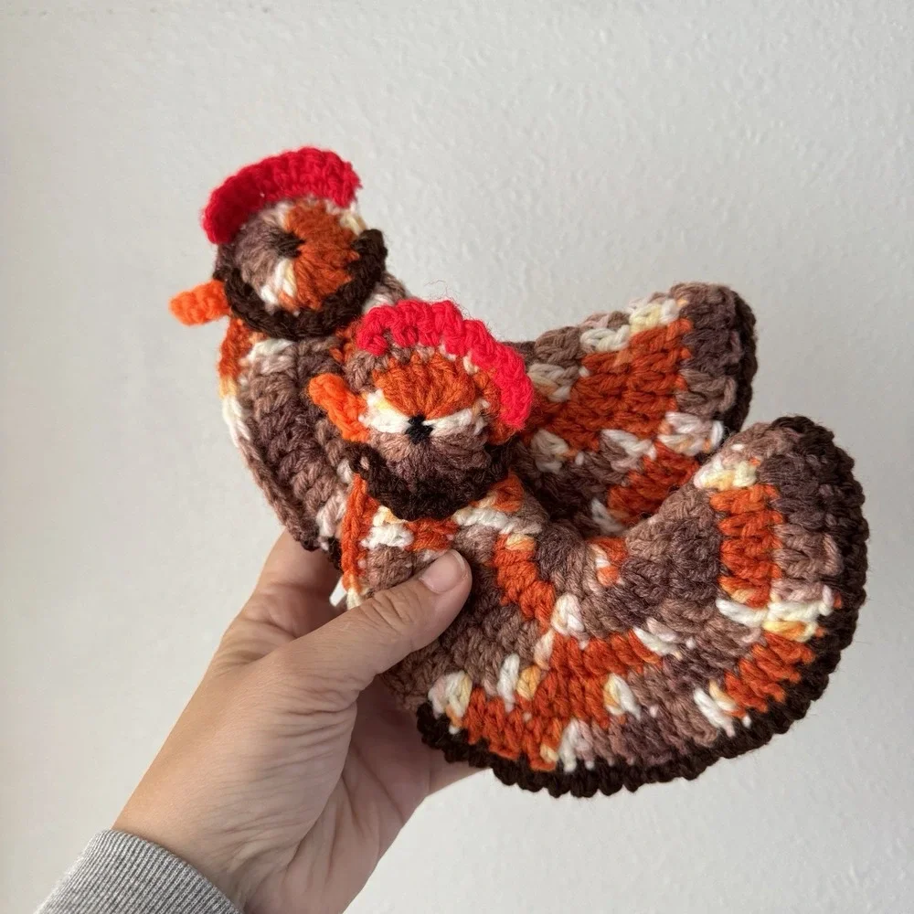 Vtg Chicken Shaped Potholders Set o2 Cottagecore Farmhouse Kitchen Handmade‎ New
